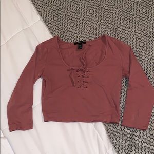 Rose gold pink, crop top